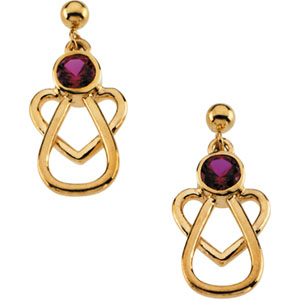 Angel Birthstone Earrings