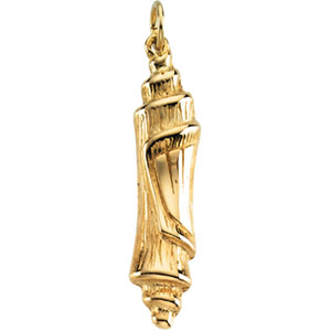 Gold Mezuzah Pendant