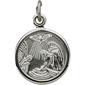 Sterling Silver Baptism Medal