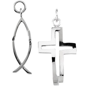 Silver Crossfish Pendant