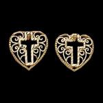 Cross Heart Earrings