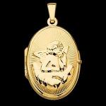 Oval Locket with Angel