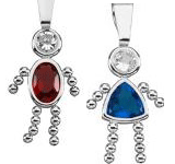 White Gold Birthstone Pendants
