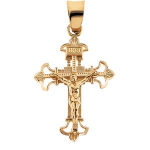 14K Crucifix Pendant