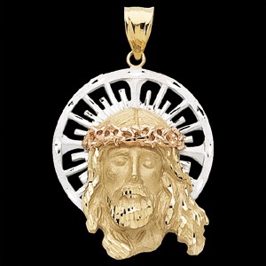 14K Jesus Pendant