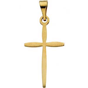 14K gold cross pendant