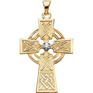 Diamond Celtic Cross Pendant 0.06ctw