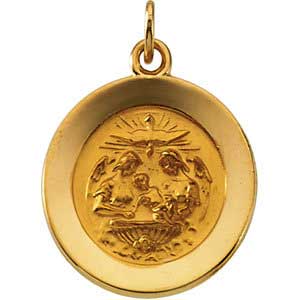 14K Gold Baptism Medal