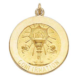 14K Gold Confirmation Medal