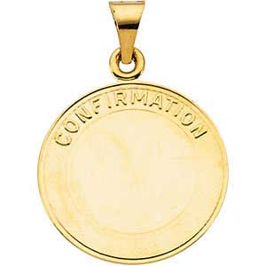 14K Gold Confirmation Pendant 19 mm