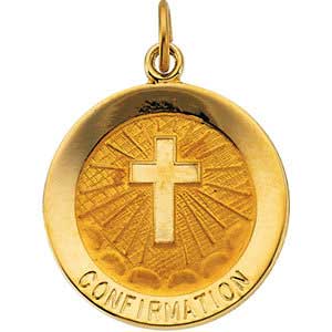 14K Gold Confirmation Medal