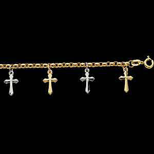 Gold Cross Bracelet