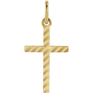 Gold Cross Pendant 15x10