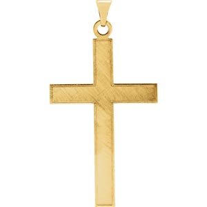 14KY Gold Cross Pendant 18x12 mm