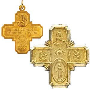 Gold Four Way Cross