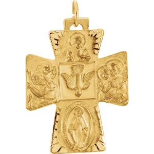 Gold Four Way Cross Medal