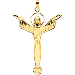 Gold Risen Christ Crucifix