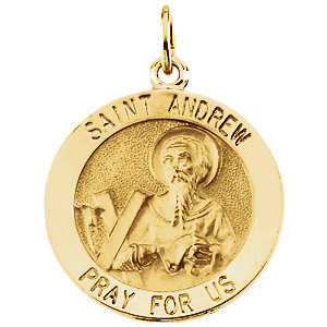 14K Gold St Andrew Medal Round