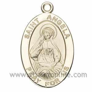 Gold St Angela Medal Oval