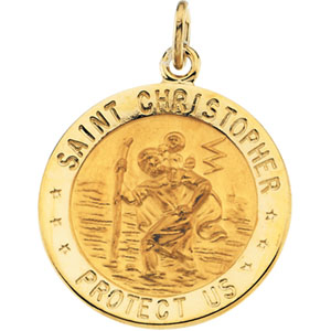 Gold St. Christopher Medal