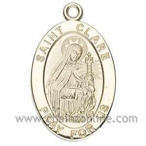 Gold St Clare Medal Oval