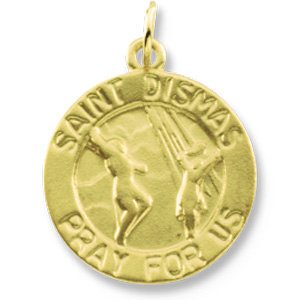 14K Gold St Dismas Medal