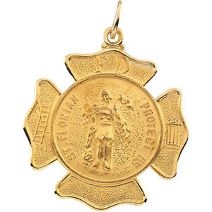 Gold Saint Florian Shield Medal