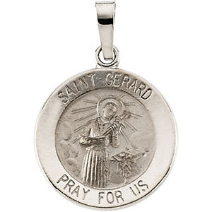 14K Gold Gerard Medal White