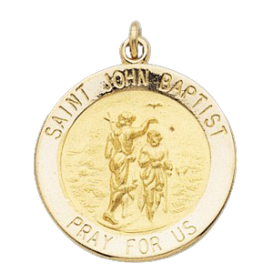 14K St John the Baptist Medal