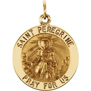 14K Gold St Peregrine Medal Round