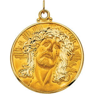 14K Face of Jesus Pendant