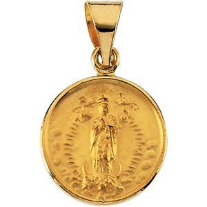 Our lady of guadalupe medal 14k yellow gold deals