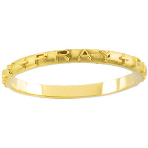 Gold Pray, Pray, Pray Prayer Ring