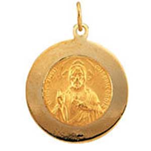 14K Gold Scapular Medal Back