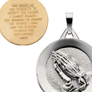 Gold Serenity Prayer Pendant