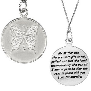 silver loss of a mother pendant