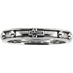 Sterling Silver Rosary Ring