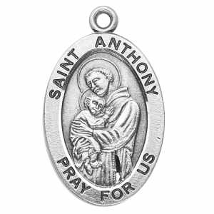 Silver St Anthony Medal Oval