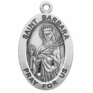 Silver St Barbara Medal Oval