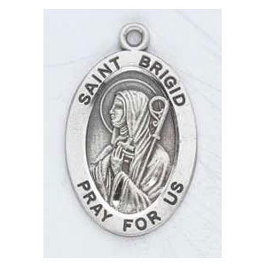 Silver St Brigid of Ireland Medal Oval