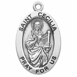 Silver St Cecilia Medal Oval
