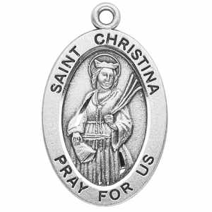 Silver St Christina Medal Oval