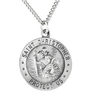 Silver St Christopher Medal