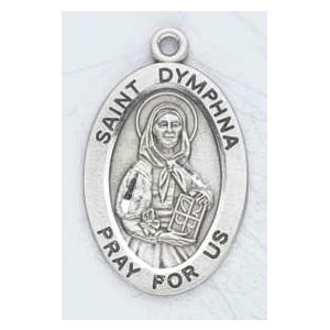 Silver St Dymphna Medal Oval