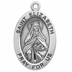 Silver St Elizabeth of Hungary Medal Oval