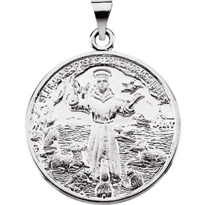 St Francis of Assisi Medal Sterling Silver