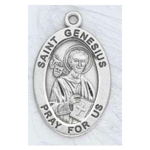 Silver St Genesius Medal Oval