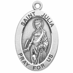 Silver St Julia Medal Oval