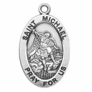 Silver St Michael Medal Oval