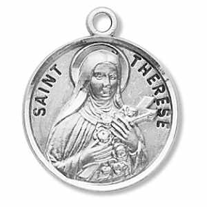 Silver St Therese of Lisieux Medal Round